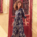 Slika S.OLIVER Paisley dress with ruffle details