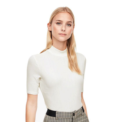 Slika S.OLIVER High-neck top with a ribbed texture
